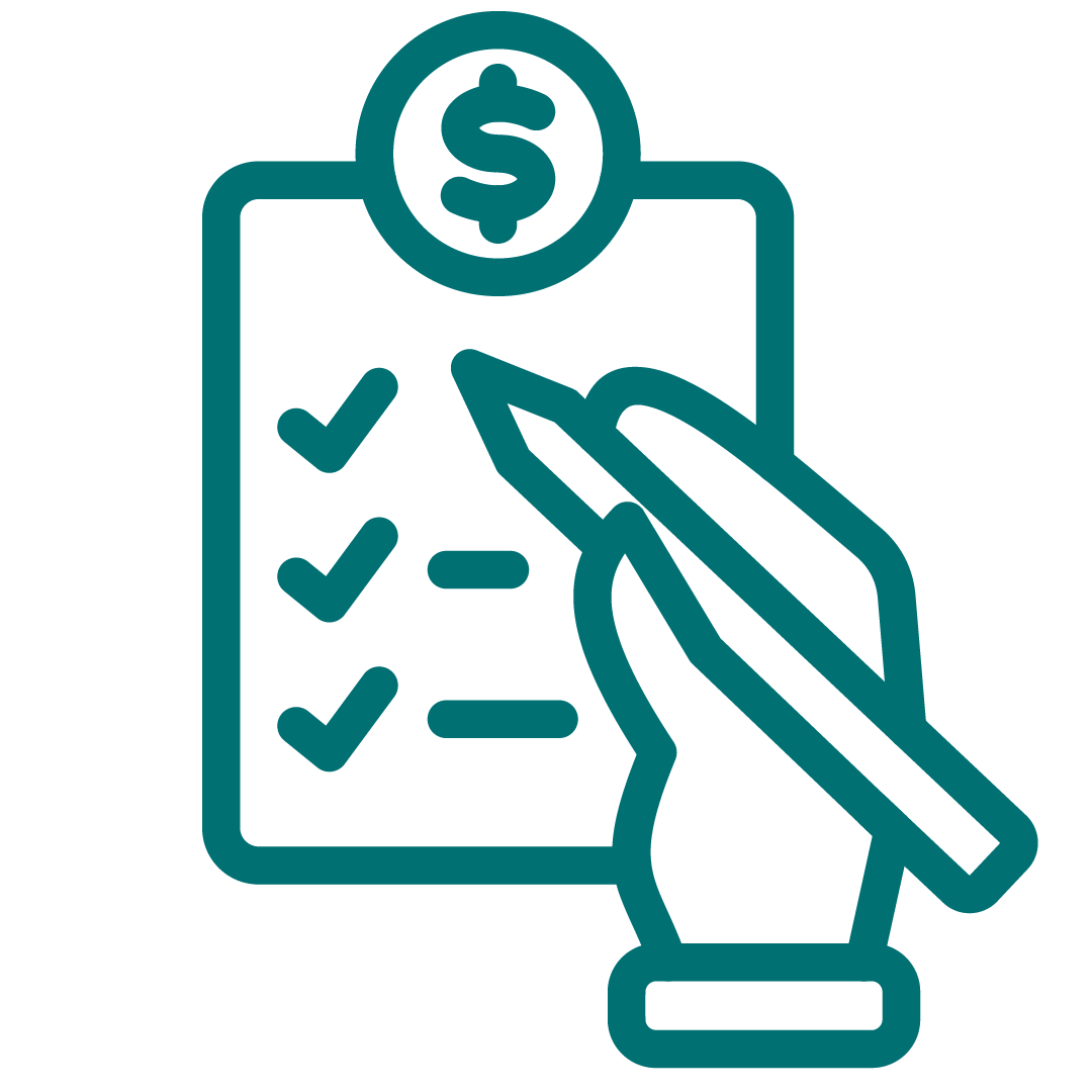 finance icon teal